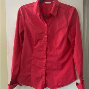 Salmon button down blouse